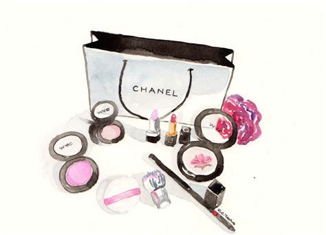 chanel makeup cartoon drawing|chanel drawing.